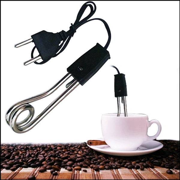 Electric Instant Immersion Mini Heater for Coffee/Tea/Soup/Water/Milk Heater Boiler Immersion Rod. (Black)